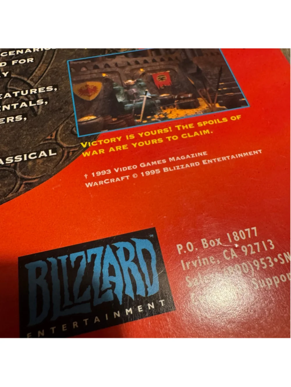 Vtg Vintage 1994 Blizzard Warcraft: Orcs & Humans PC Video Game